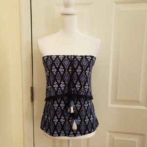 White House Black Market Blue Halter Top XS